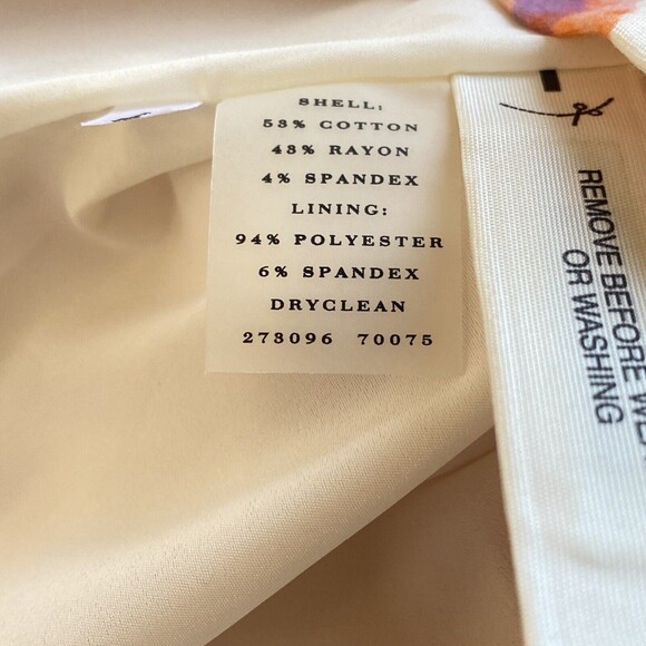 Ann Taylor Dress Size 2 Petite Orange Pink Purple Sheath Sleeveless Party - Picture 7 of 7